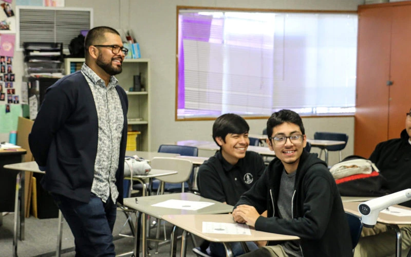 KIPP Northern California teacher teaching students in the classroom.
